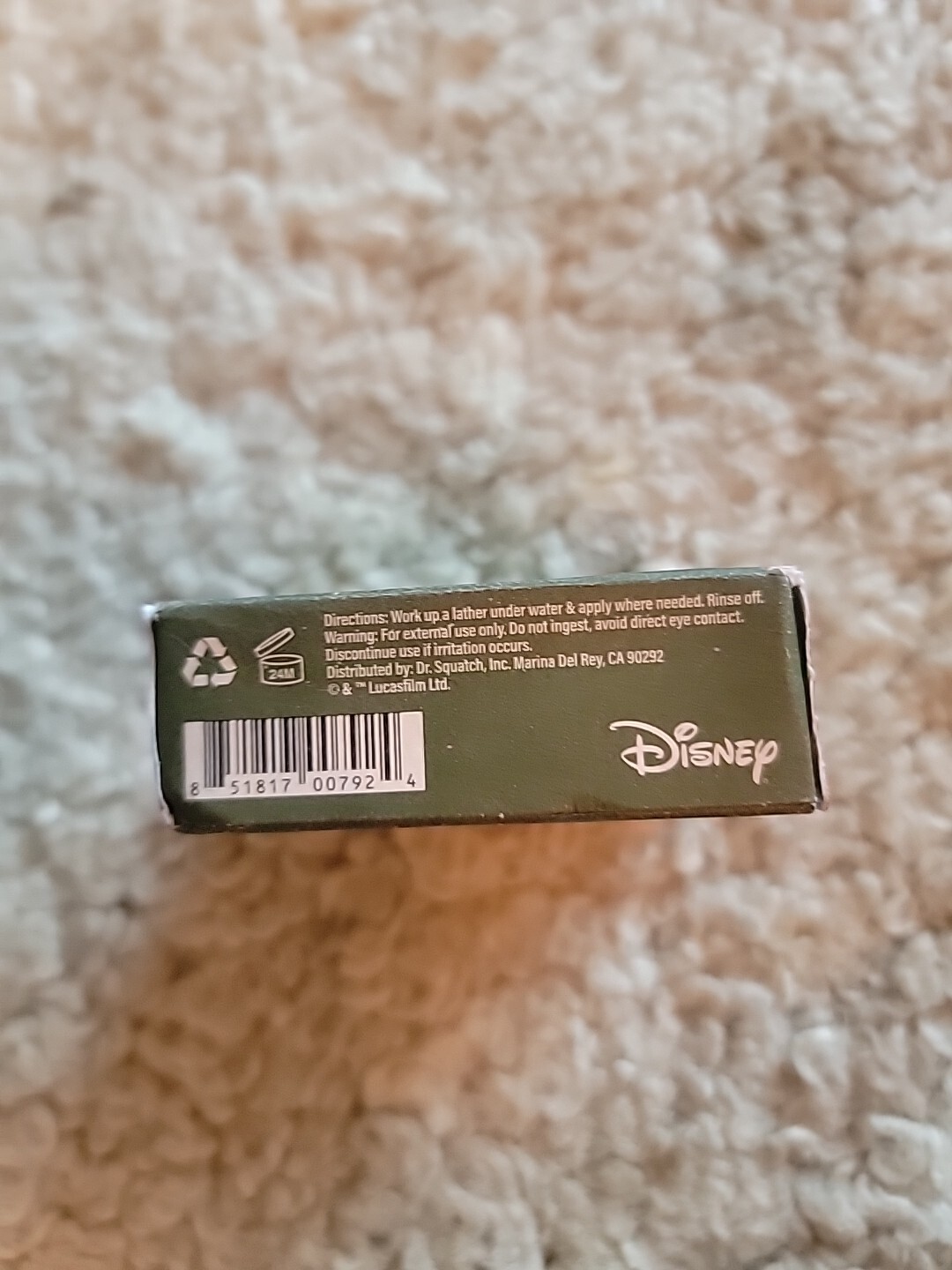 Dr. Squatch Disney Star Wars Men’s Natural Soap 5 oz Bar Yoda Wisdom Wash Lotus