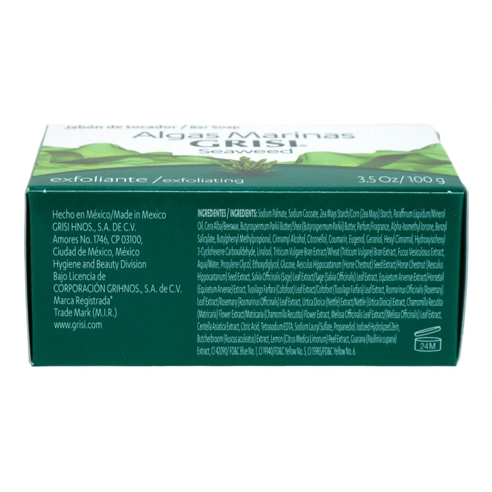 Grisi Exfoliating Seaweed Soap. Cleans Face & Body and Clears Dead Skin. 3.5 oz