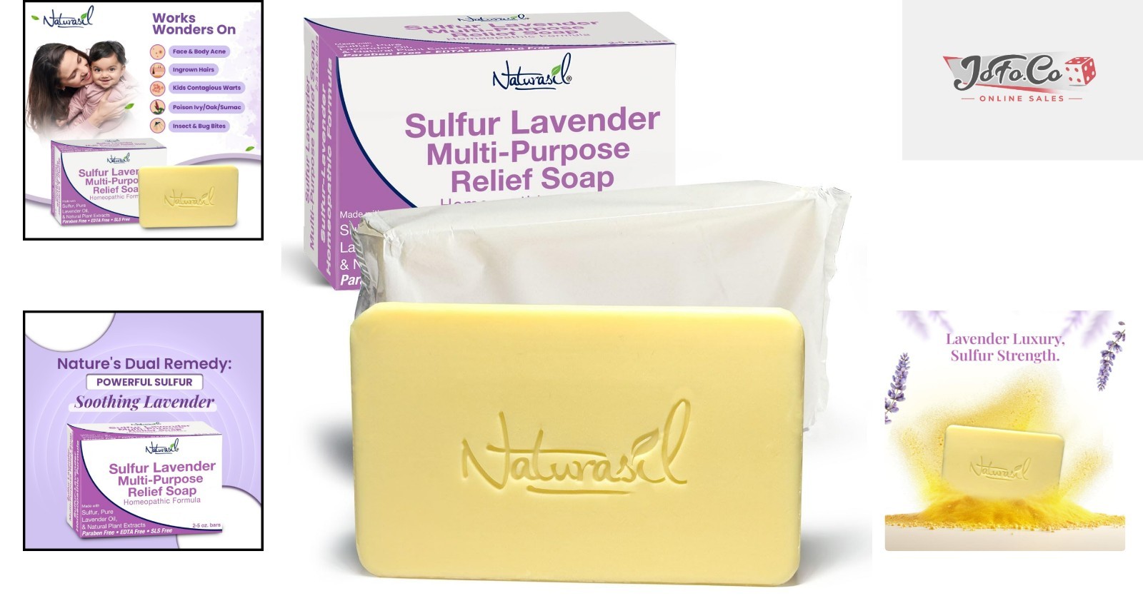 Max-Strength Sulfur Soap with Lavender | Natural Relief for Skin Issues 10oz