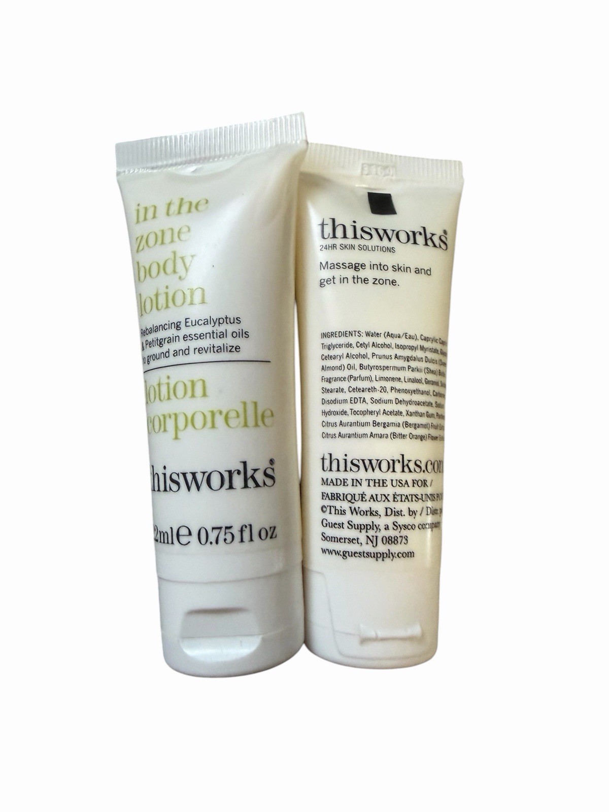 ThisWorks in the zone body lotion Eucalyptus NEW Travel .75oz Lot 2