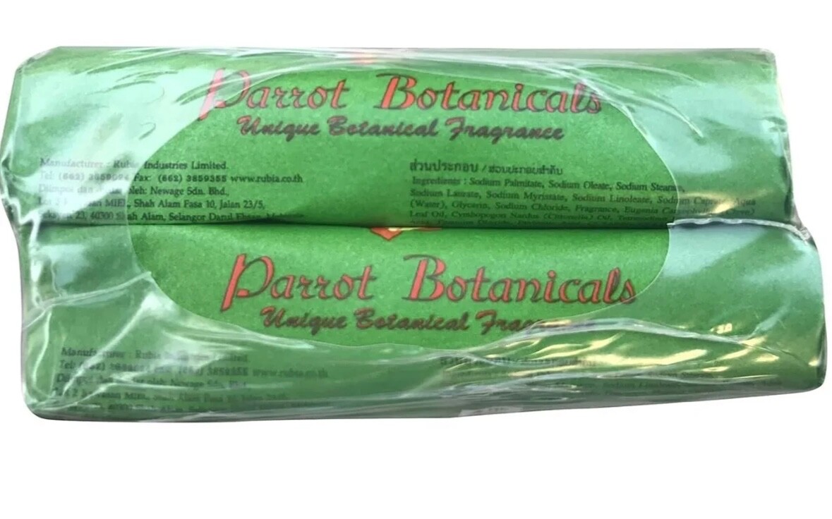 4 Bars – Parrot Unique Botanical Fragrance (Green) Bar Soap 70 G (4-Pack)