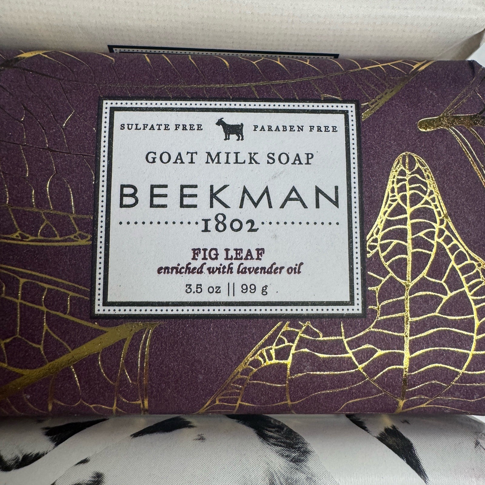 Beekman 1802 Goat Milk 3 Bars Soap VANILLA ABSOLUTE, FIG LEAF, FRAGRANCE FREE