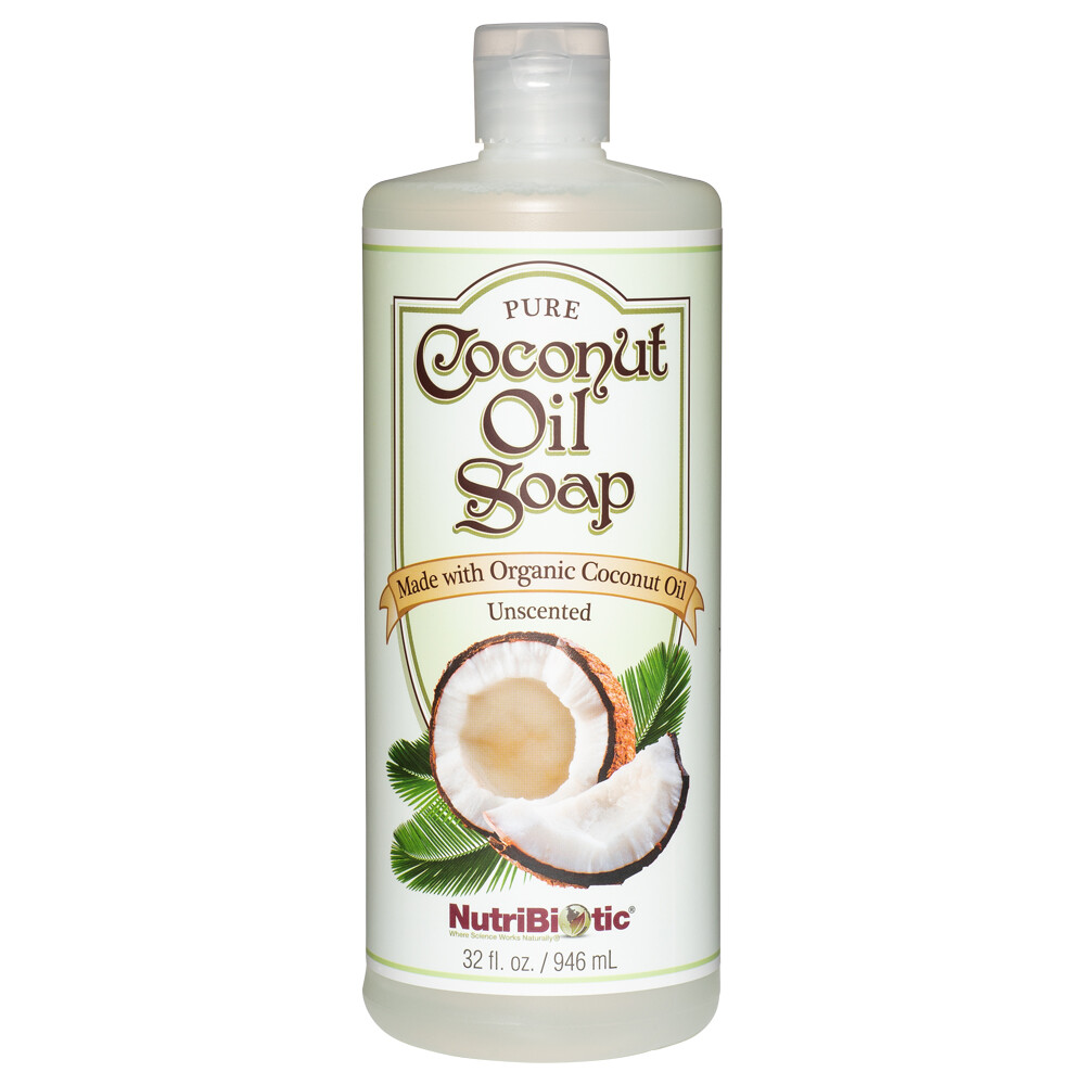 NutriBiotic – Organic Coconut Oil Soap, Unscented – Free of Parabens & Sulfates