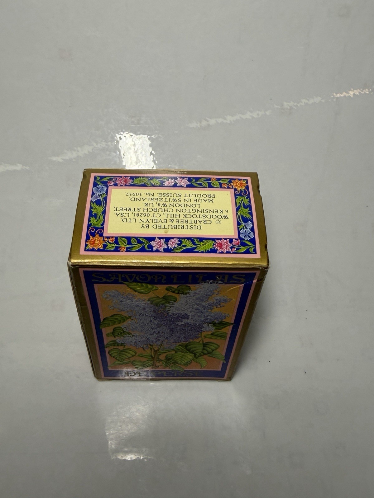 NEW Crabtree & Evelyn Savon Persian Lilac Bath Bar Soap 3.5 oz DISCONTINUED VTG