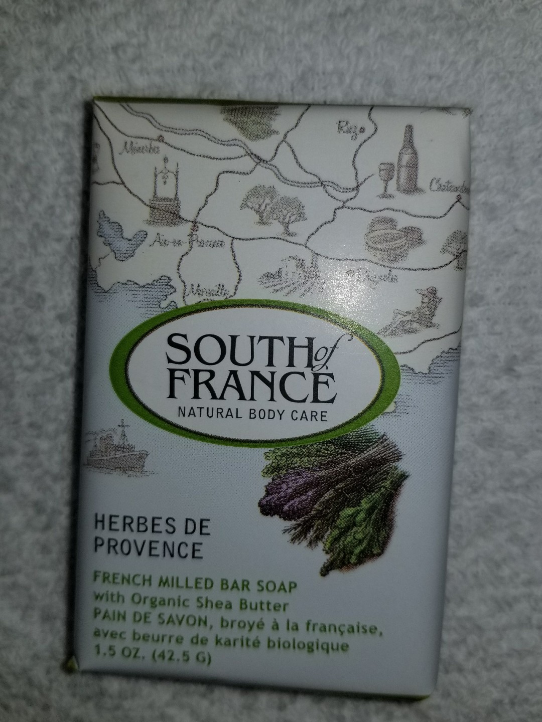 South of France HERBES DE PROVENCE French Milled Bar Soap Organic 1.5 oz New