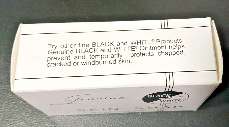 Genuine Black & White Skin Body Bar Soap Soothe Itching & Burning Relief 3.5 oz.