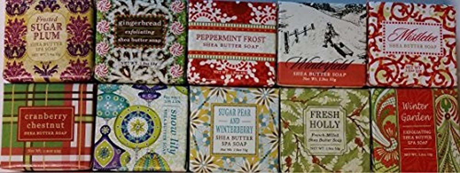 Greenwich Bay Trading Company Holiday Soap Sampler 10 Pack of 1.9oz Bars Only…