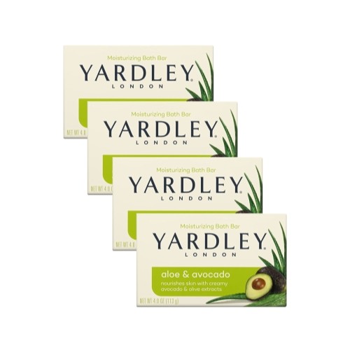 4 Pk Yardley London Moisturizing Bar Fresh Aloe With Avocado Essence 4 Oz Each