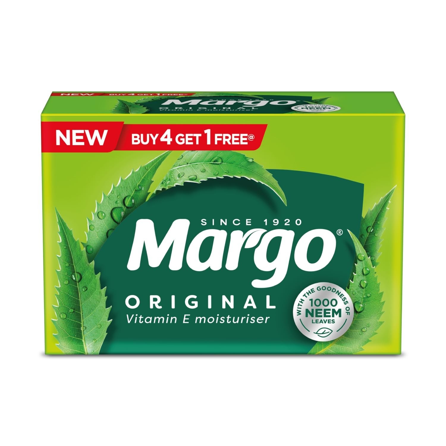 Margo Neem Bath Soap 100g x5 | Bathing Bar | Free Shipping