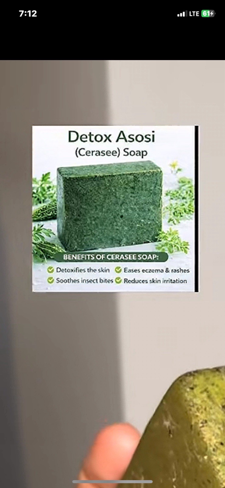 $20 Cerasee Herbal Soap–Natural Skin Cleansing BarSoap Handmade Acne Eczema Rash