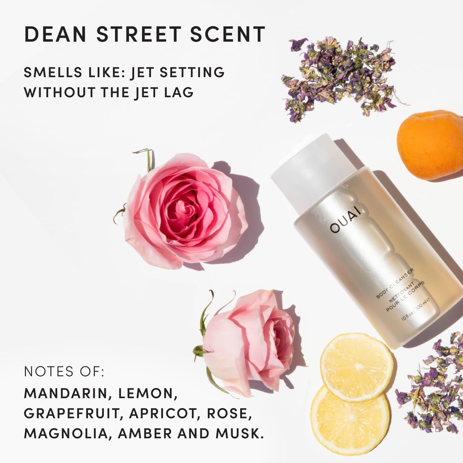 OUAI Body Cleanser, Dean Street – Foaming 10 Fl Oz (Pack of 1), Clear