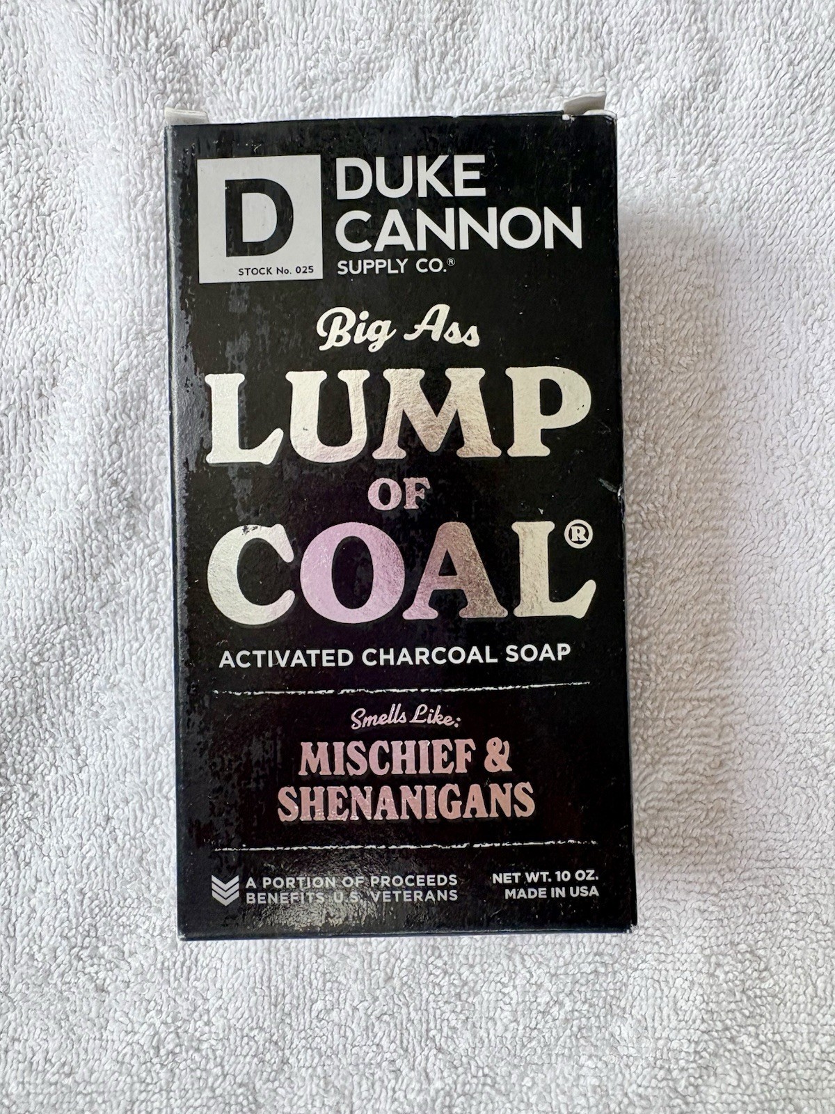 Duke Cannon Big Ass Lump of Coal Soap 10oz Activated Charcoal Mischief Scent NEW