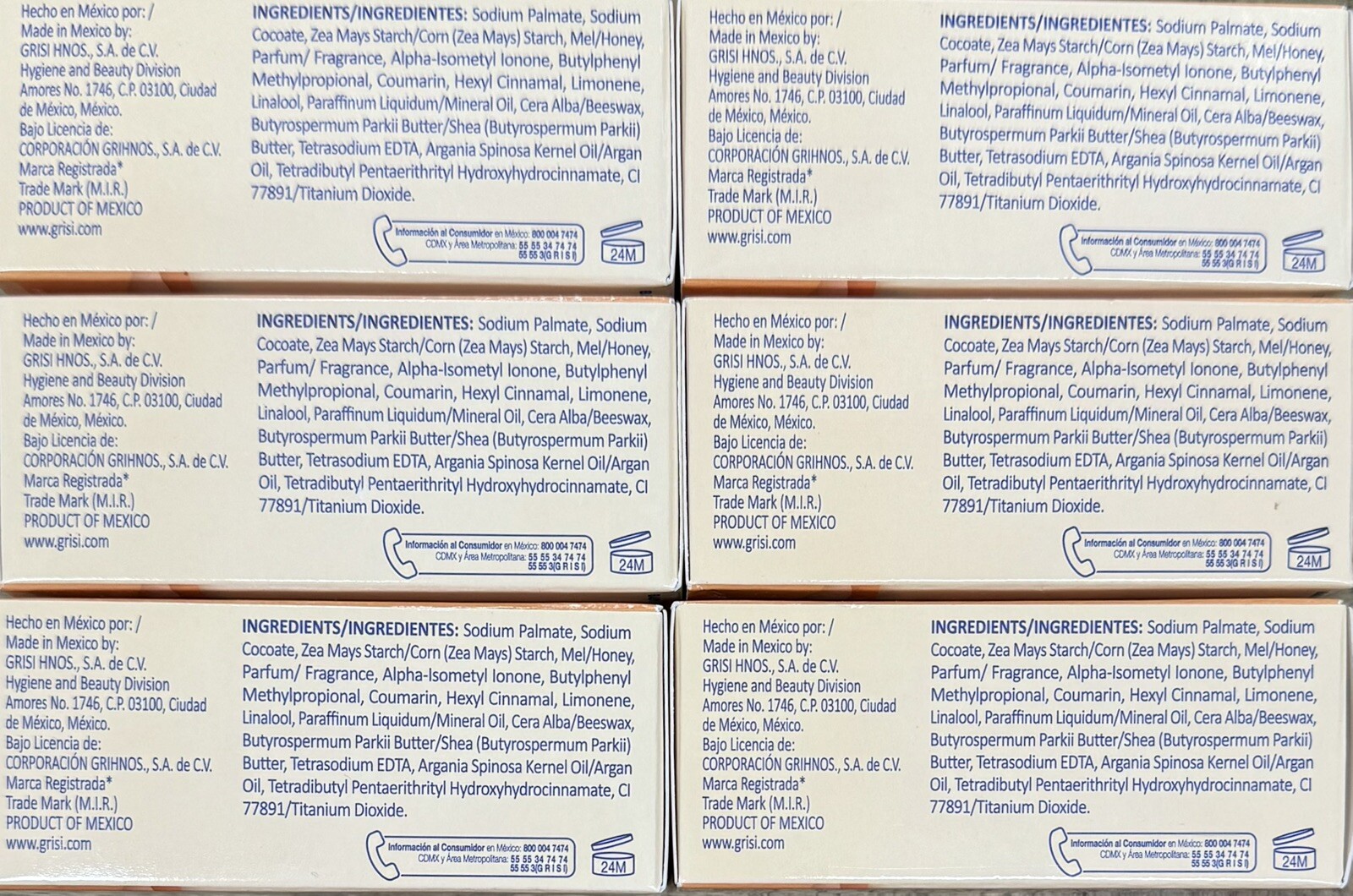 Ricitos De Oro Oat Meal Bar Soaps for Babies 6 pc