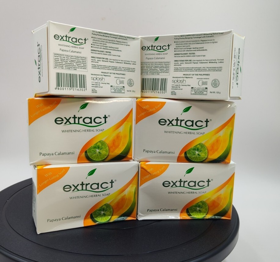 12 pcs Extract Papaya Original Whitening Herbal Soap 12 x 125g