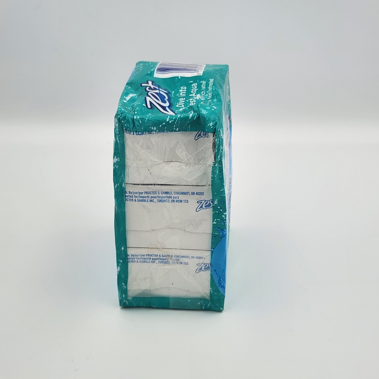 Vintage ZEST Aqua Clean Fresh Scent Bath Bars Soap 3pc Pack Sealed Package