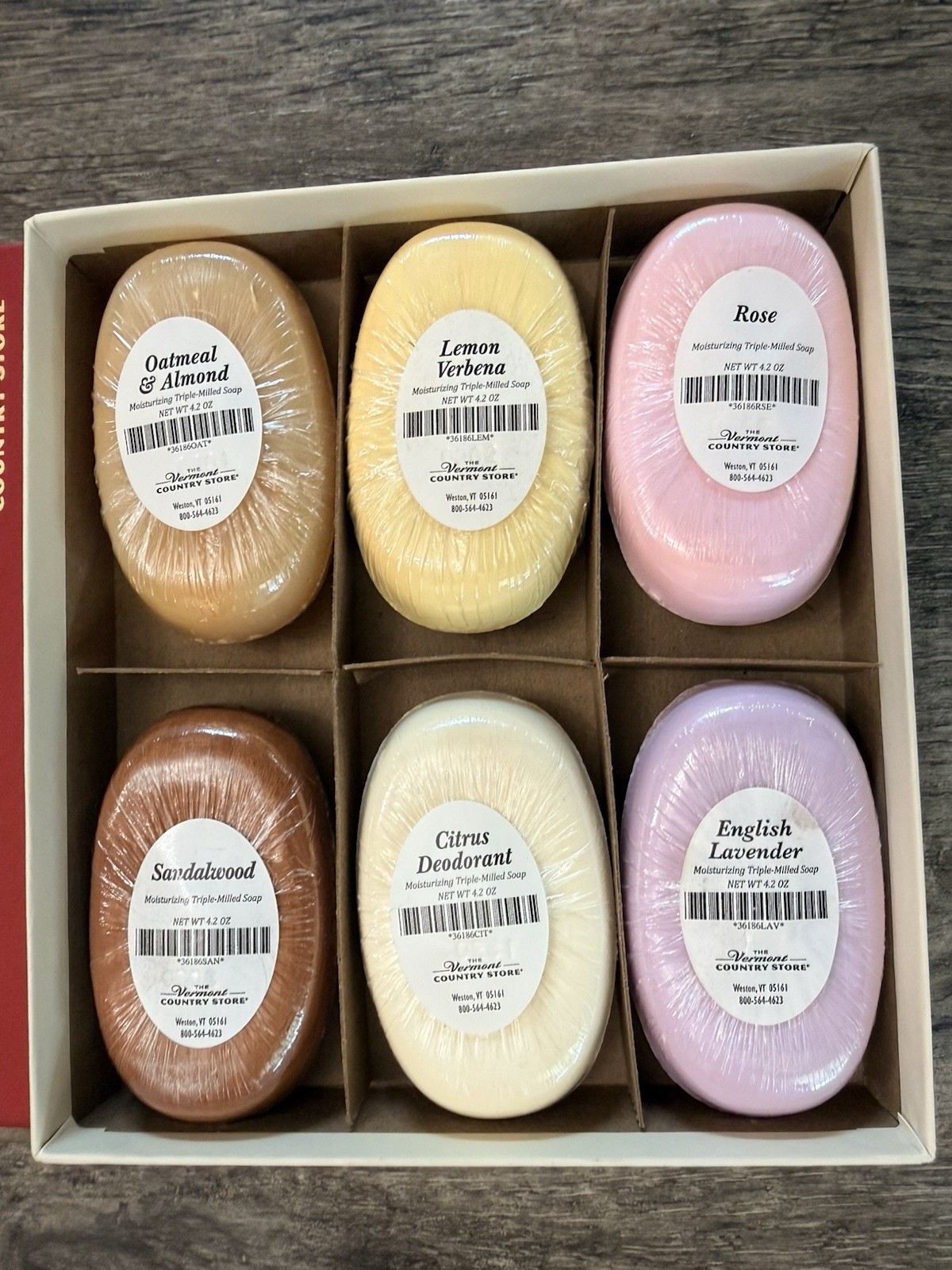 NEW Vermont Country Store Set 6 Box Apothecary Soap Bar Discontinued Citrus Incl