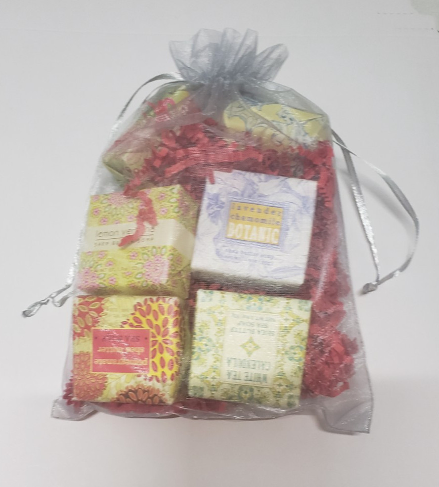 Luxurious Bundle of 6 – 1.9oz Square Little Natural Soaps in a Gift Bag New