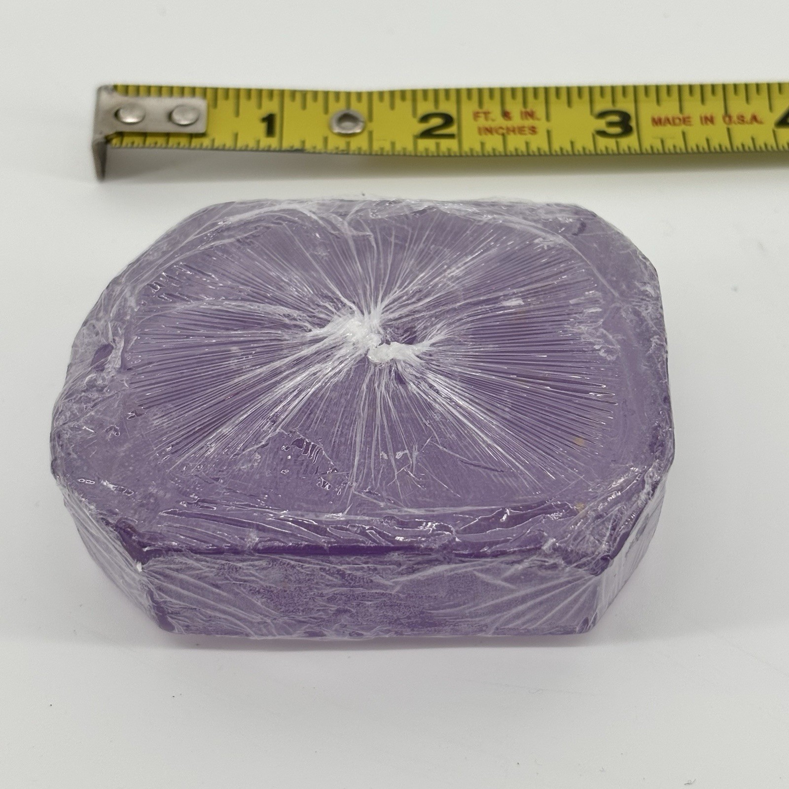Lavender Color Soap Bar With Bits Of Loofah Hand Made Looks Like AmethystCrystal