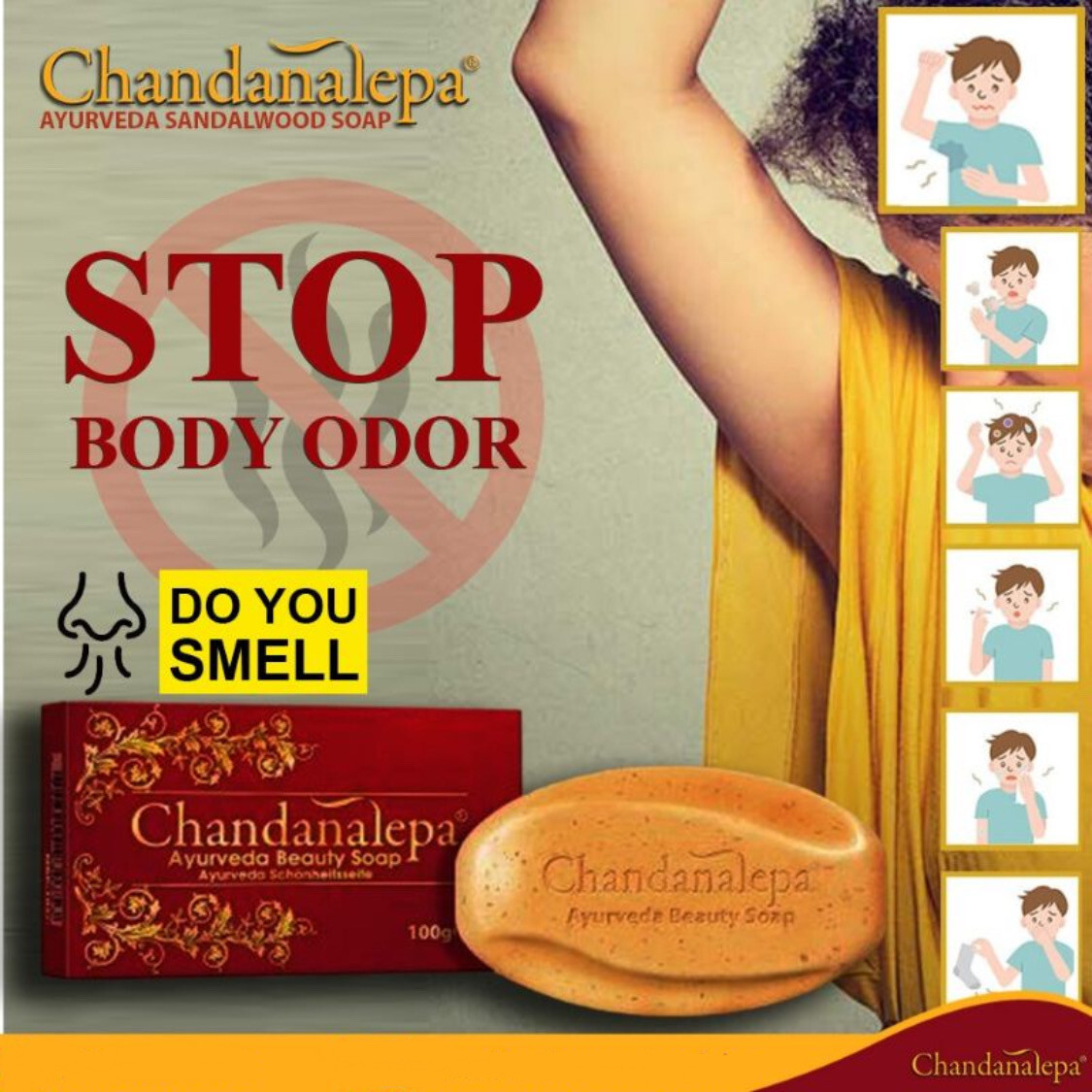 Chandanalepa Ayurveda Beauty Soap Spice Pieces & Scent of Sri Lankan Sandalwood