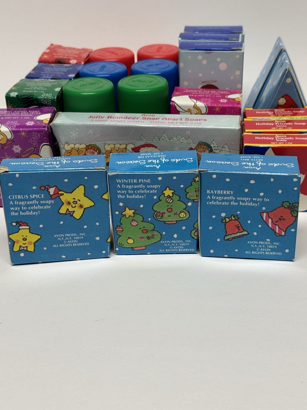 Huge Lot Of Vintage Christmas Avon Decorative Bars Of Soap NIB