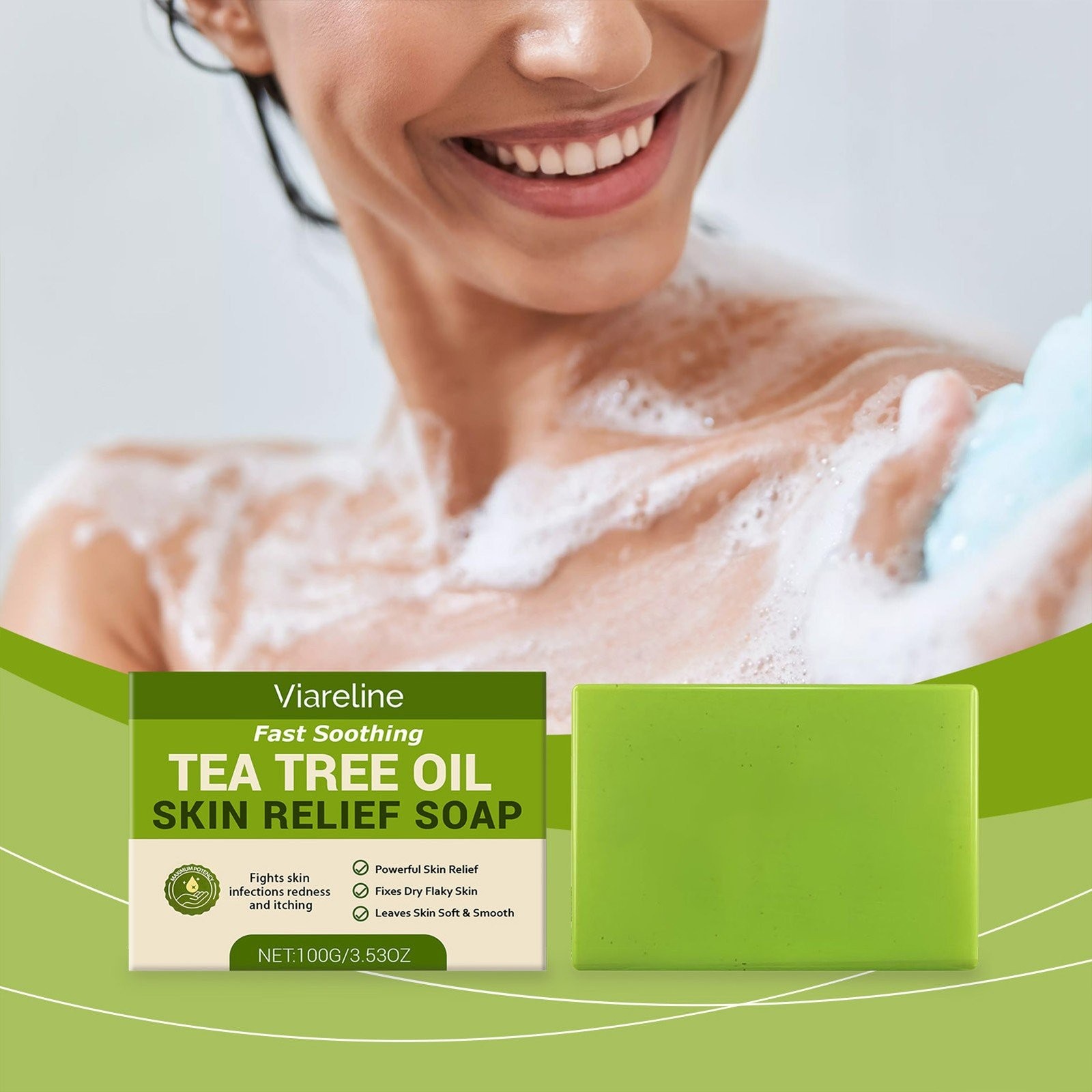 Relief Soap Bar, Loravey Tea Tree Oil Soap,Natural Soaps for Healthy Skin