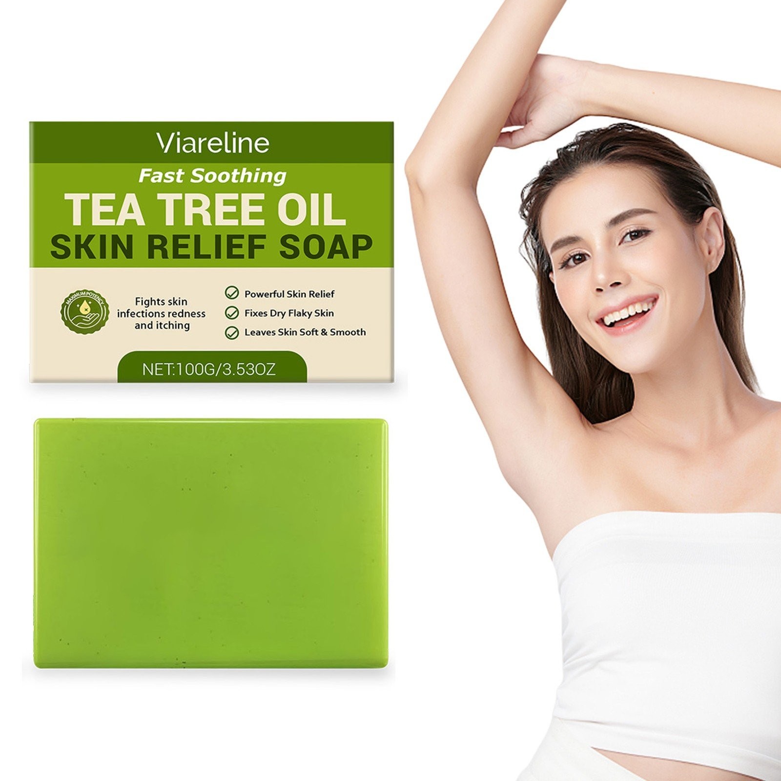 Relief Soap Bar, Loravey Tea Tree Oil Soap,Natural Soaps for Healthy Skin