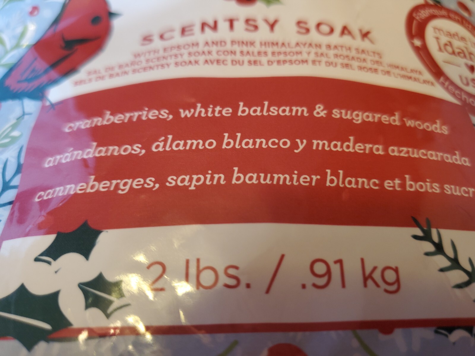 3 Scentsy Bath Products Snowkissed Cranberry Soak, Sugar Scrub, Shave Soap, New