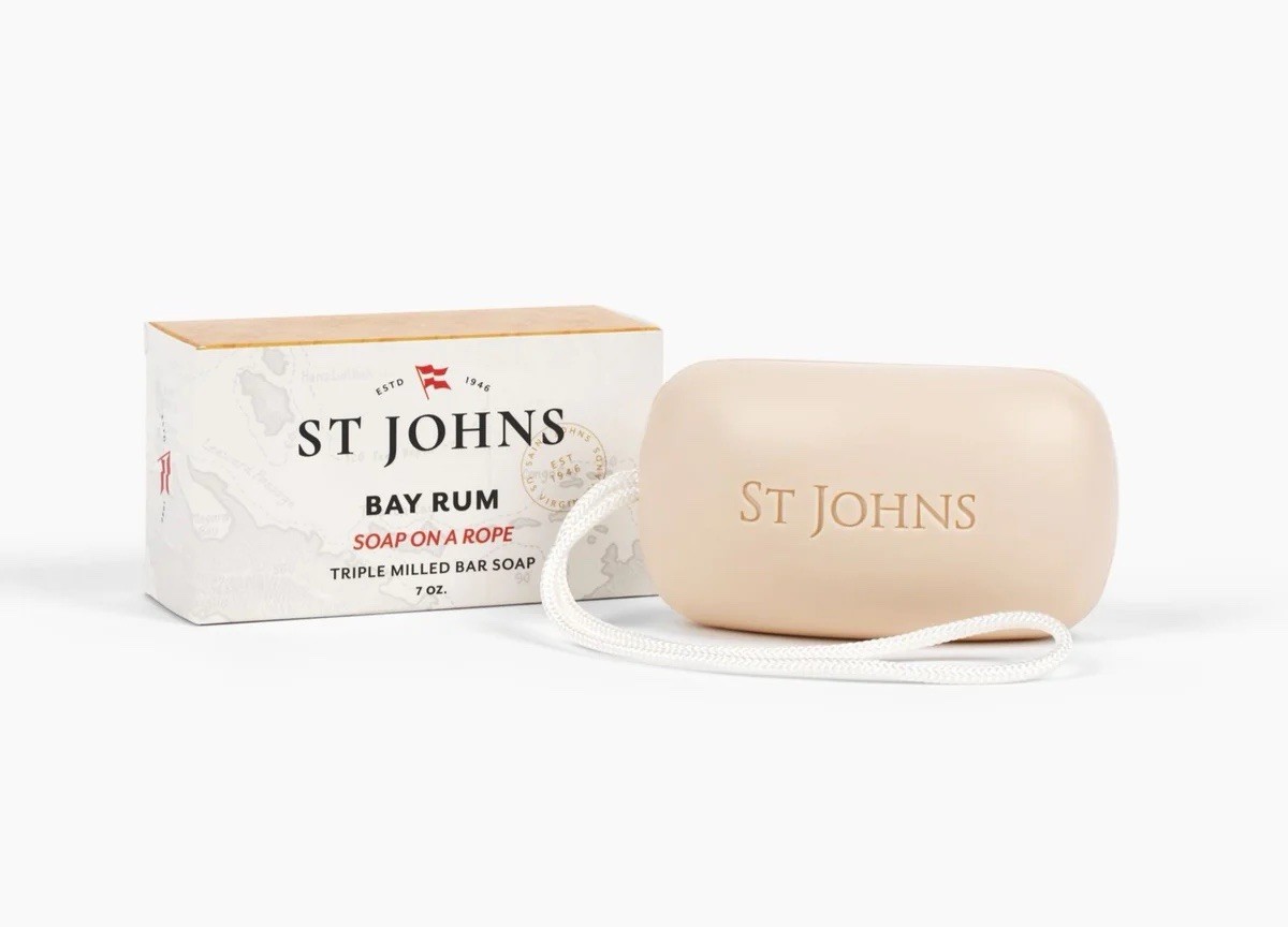 St Johns Bay Rum Soap On A Rope New In Box