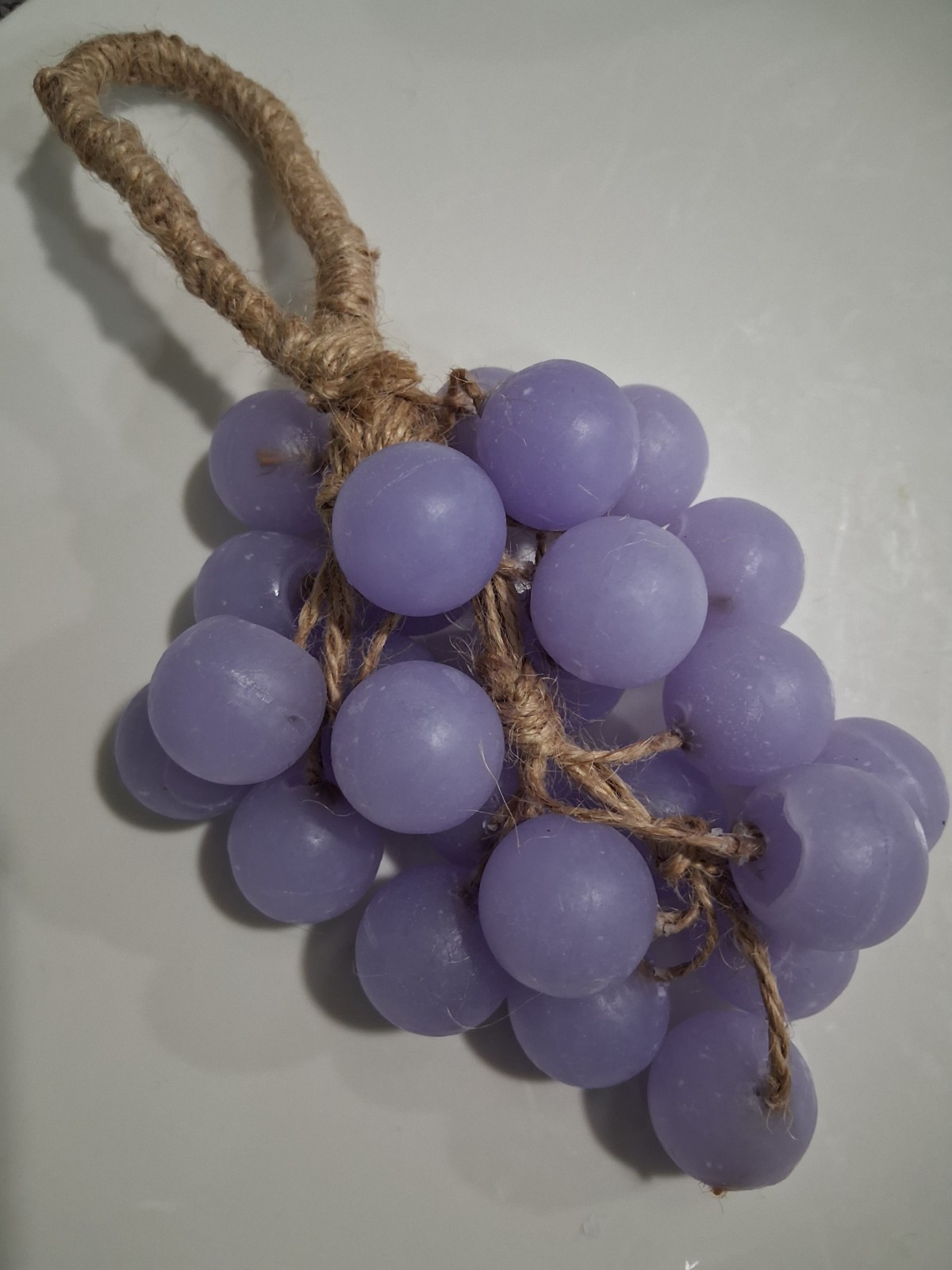 Handcrafted crystal glycerin soaps shaped like grape clusters