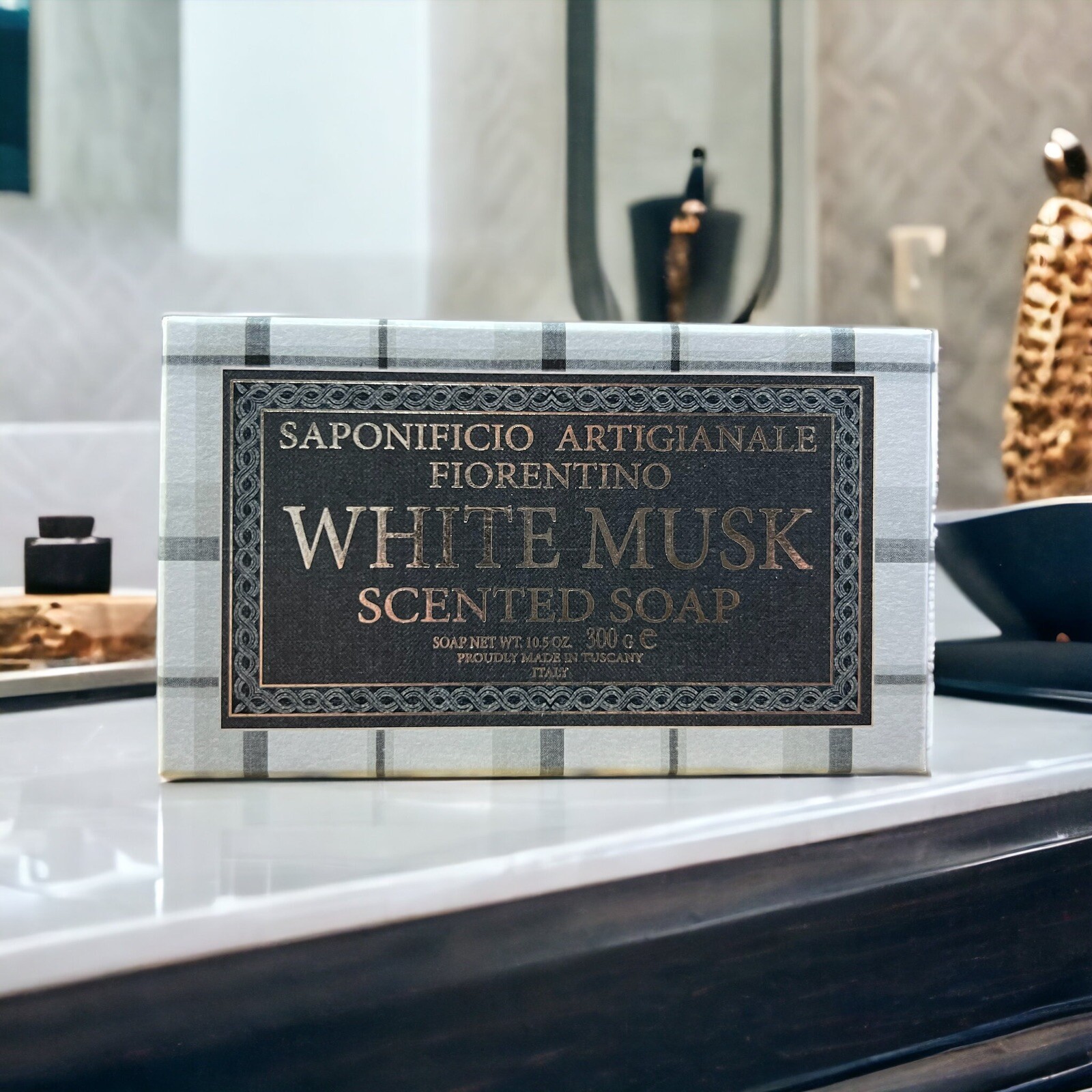 Saponificio Artigianale Fiorentino White MUSK Scented Soap 10.5 oz.