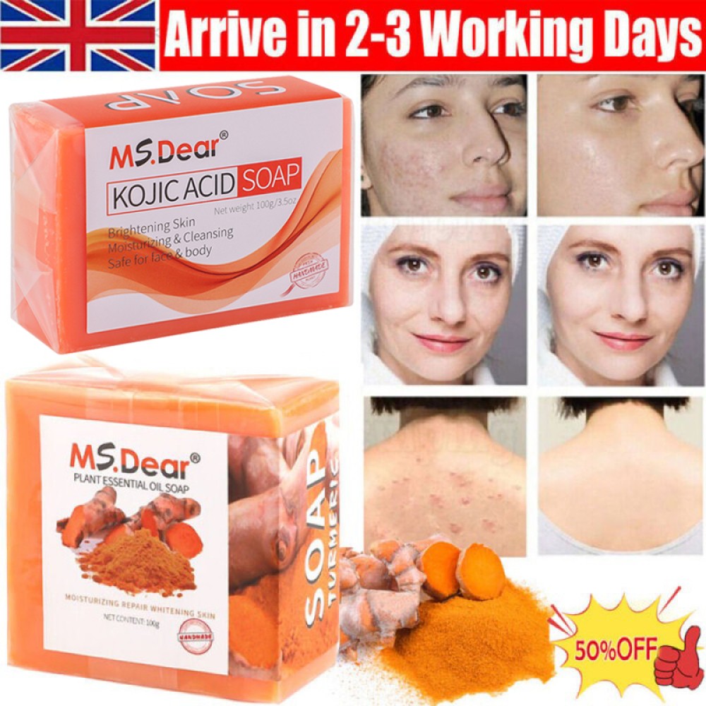 Persimmon Soap Bar for Body Odor Control,Skin Whitening Kojic Acid Turmeric Soap