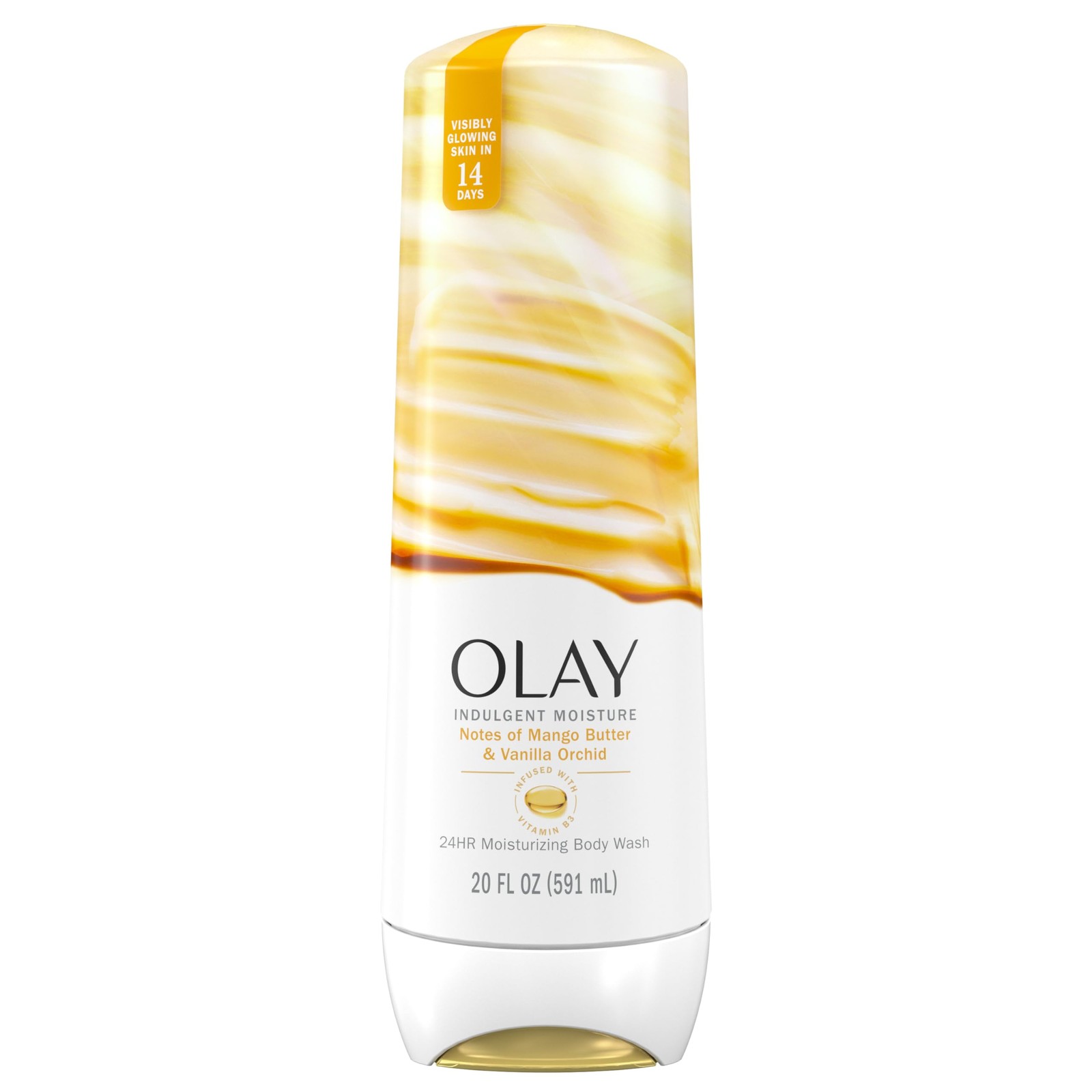 Olay Indulgent Moisture Body Wash 20 Fl Oz Vitamin B3 Mango Butter Vanilla Or…
