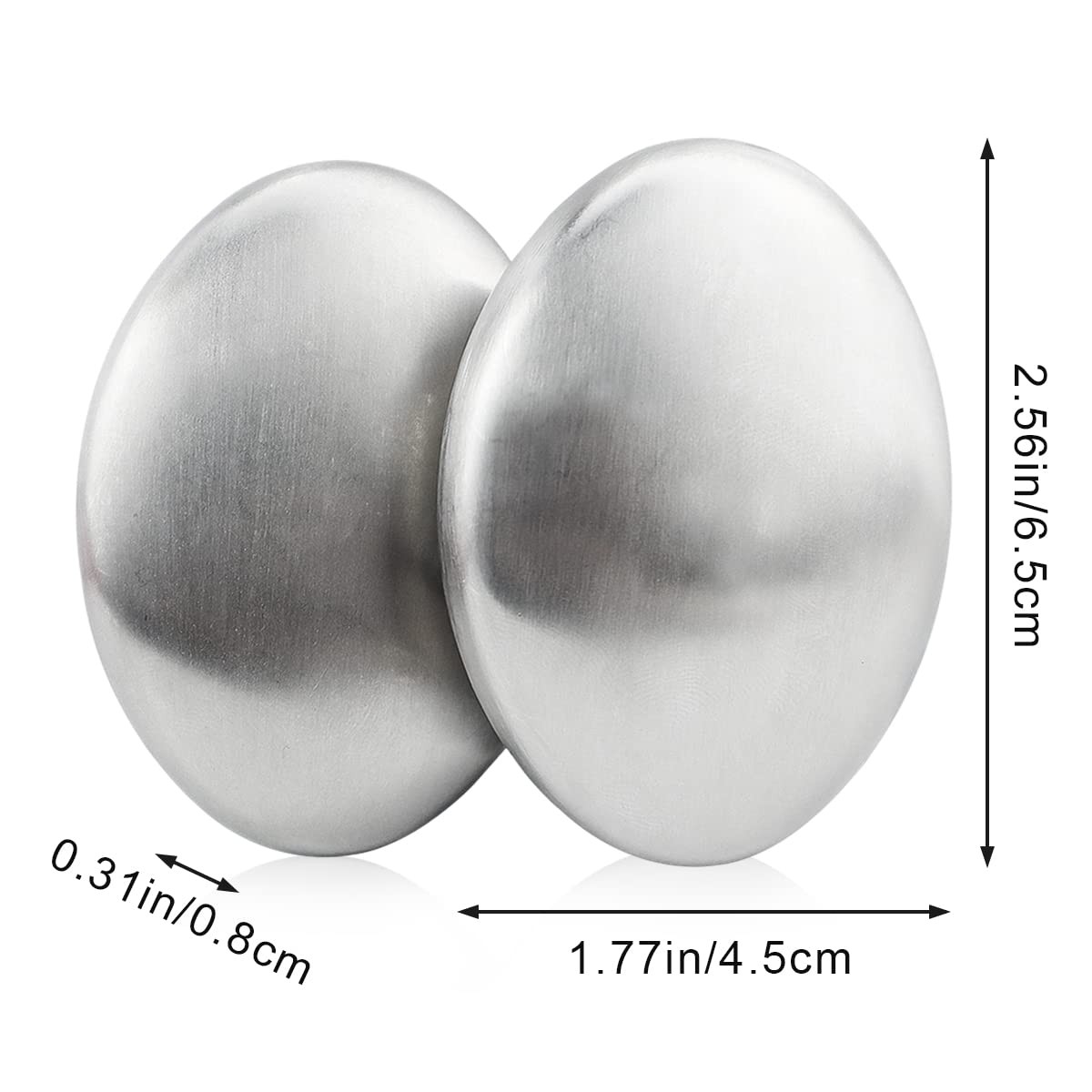 2 PCS Stainless Steel Soap, Magic Metal Odor Remover Bar Eliminating Smells Like