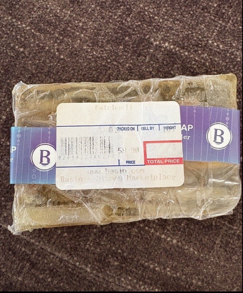 Disney Springs Orlando Basin Fresh Cut Soap Bar Patchouli Oil Translucent Soap