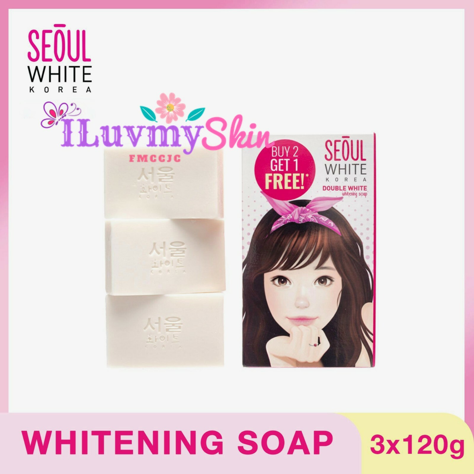 Seoul White Korea Double White Whitening Soap Triple Pack 120g
