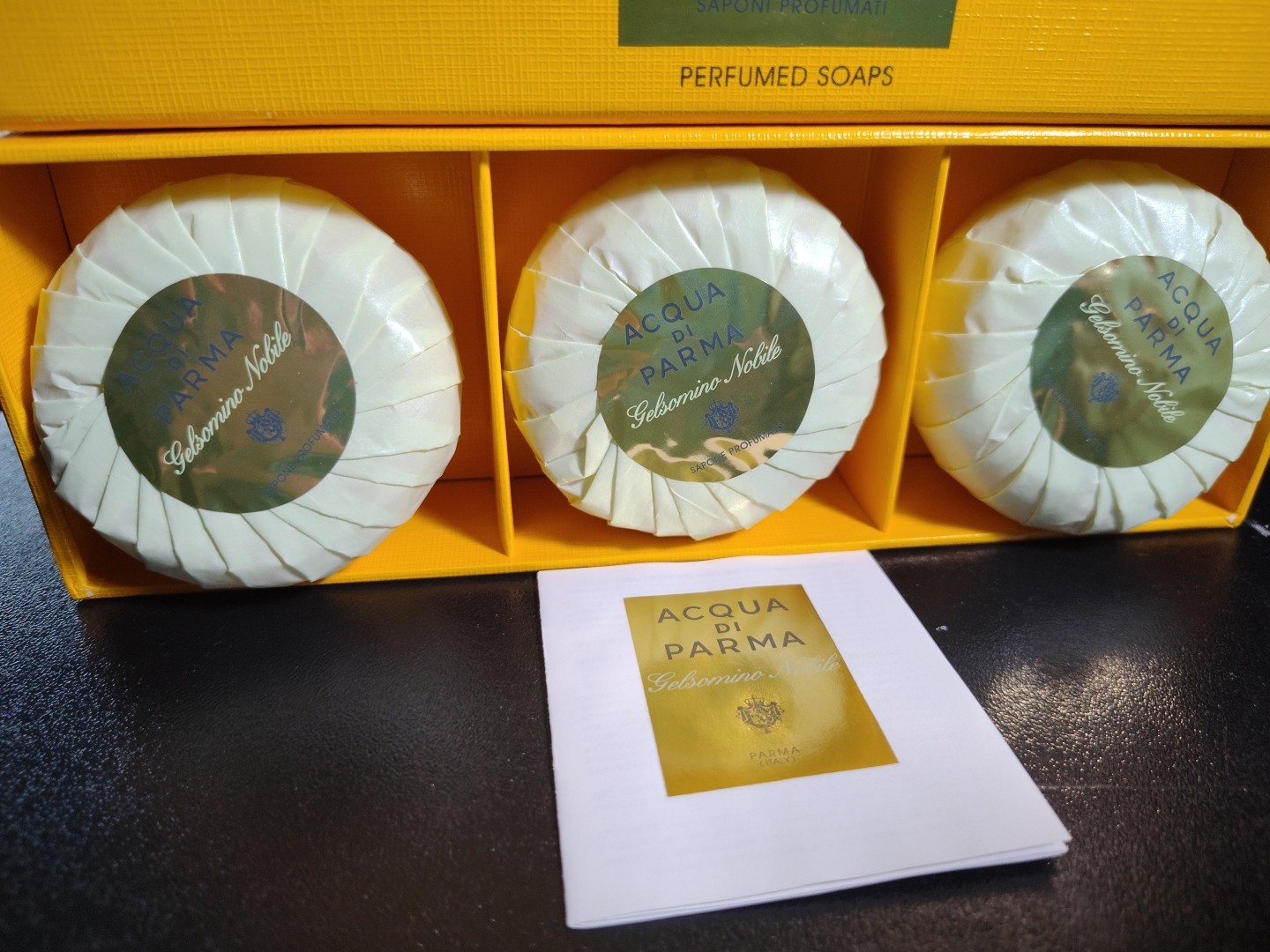 Acqua Di Parma Gelsomino Nobile perfumed soap 3 pack 2.8 oz-(New)-