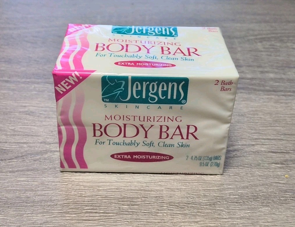 Vintage Jergens Moisturizing Body Bar Soap 2 Pack Extra Moisturizing 1996 90s