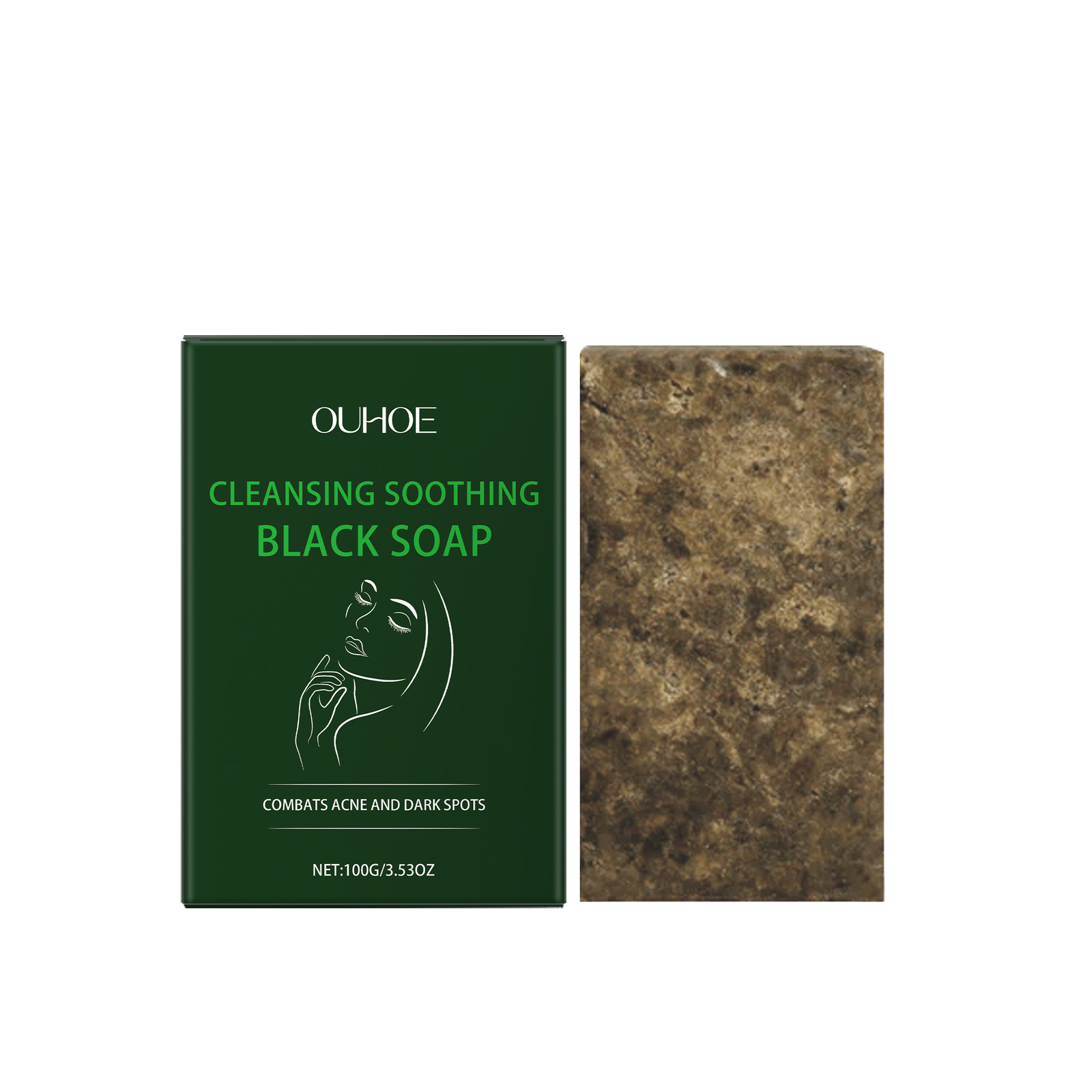 Gentle Facial Soap for Oily & Acne-Prone Skin, Moisturizing Pore Cleansing