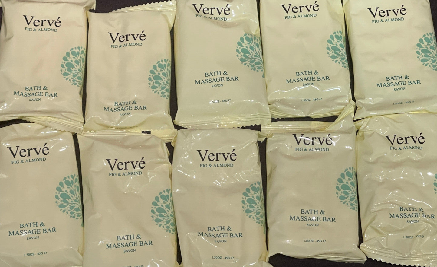 Verve’ Bath & Massage Bar Fig & Almond Lot of 144 High End Hotel Soap AWESOME!