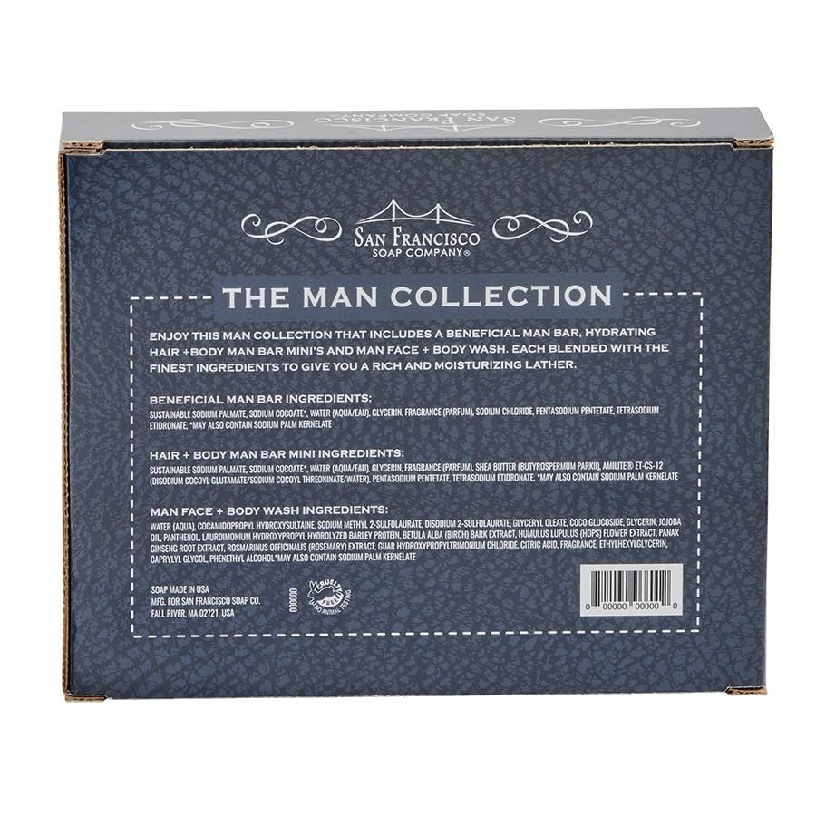 San Francisco Soap Company The Man Collection Set Bar Soap Body Wash