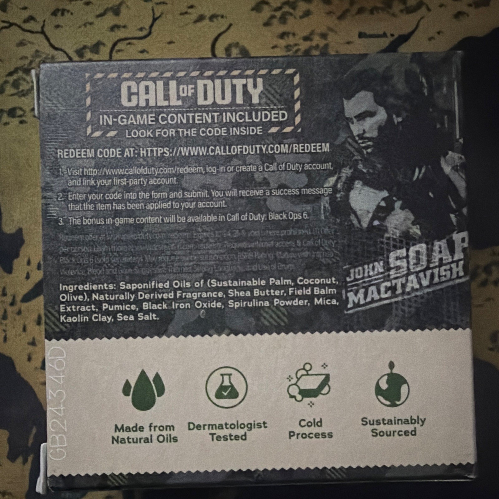 Dr. Squatch Call of Duty Men’s Natural Soap, Sarge Soap Cold Process 5 oz