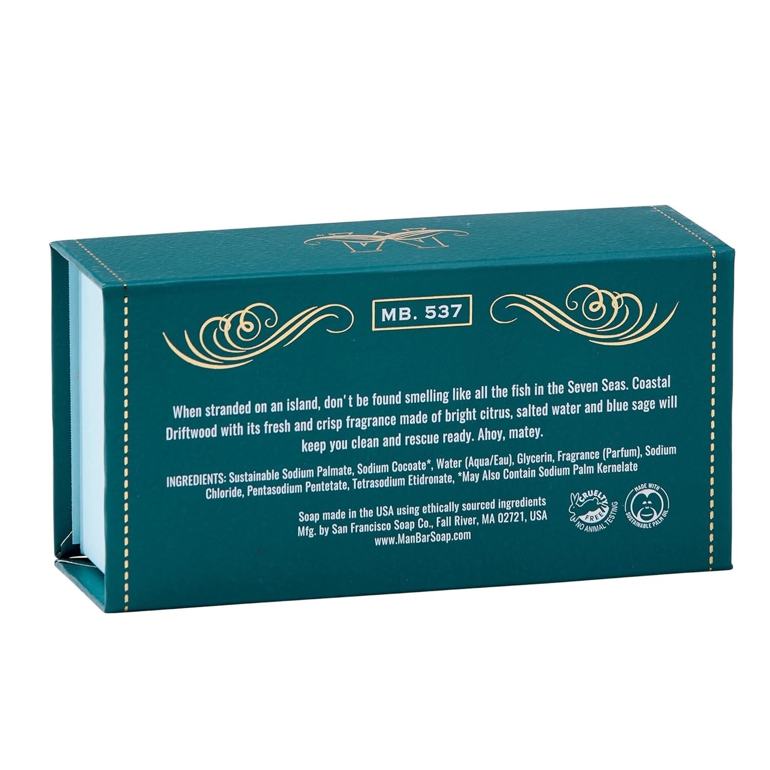 San Francisco Soap Company Coastal Driftwood Fragrance Man Bar – CLEAN – 10 oz