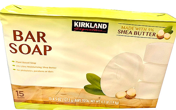 Kirkland Signature Bar Soap with Shea Butter 4.5 Oz 15 Count