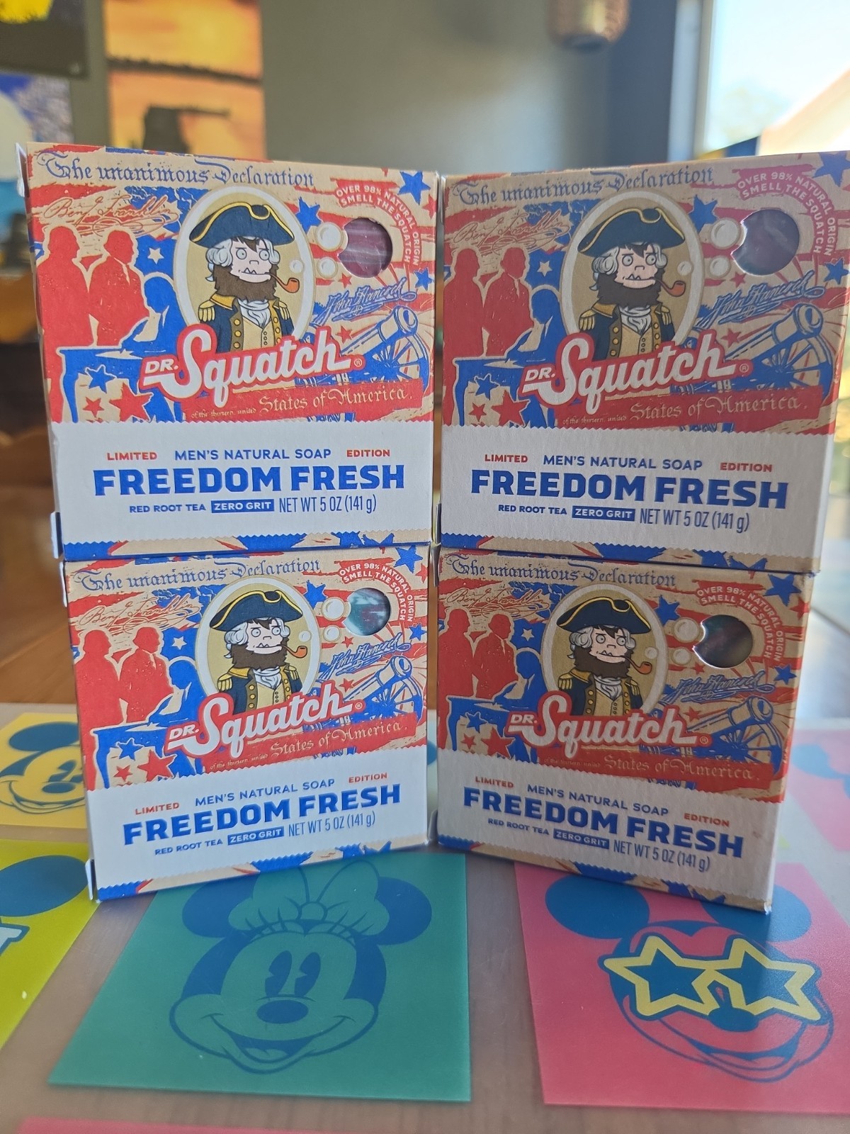 New! Lot Of 4 Dr. Squatch FREEDOM FRESH Limited Edition Soap Bar 5oz Each