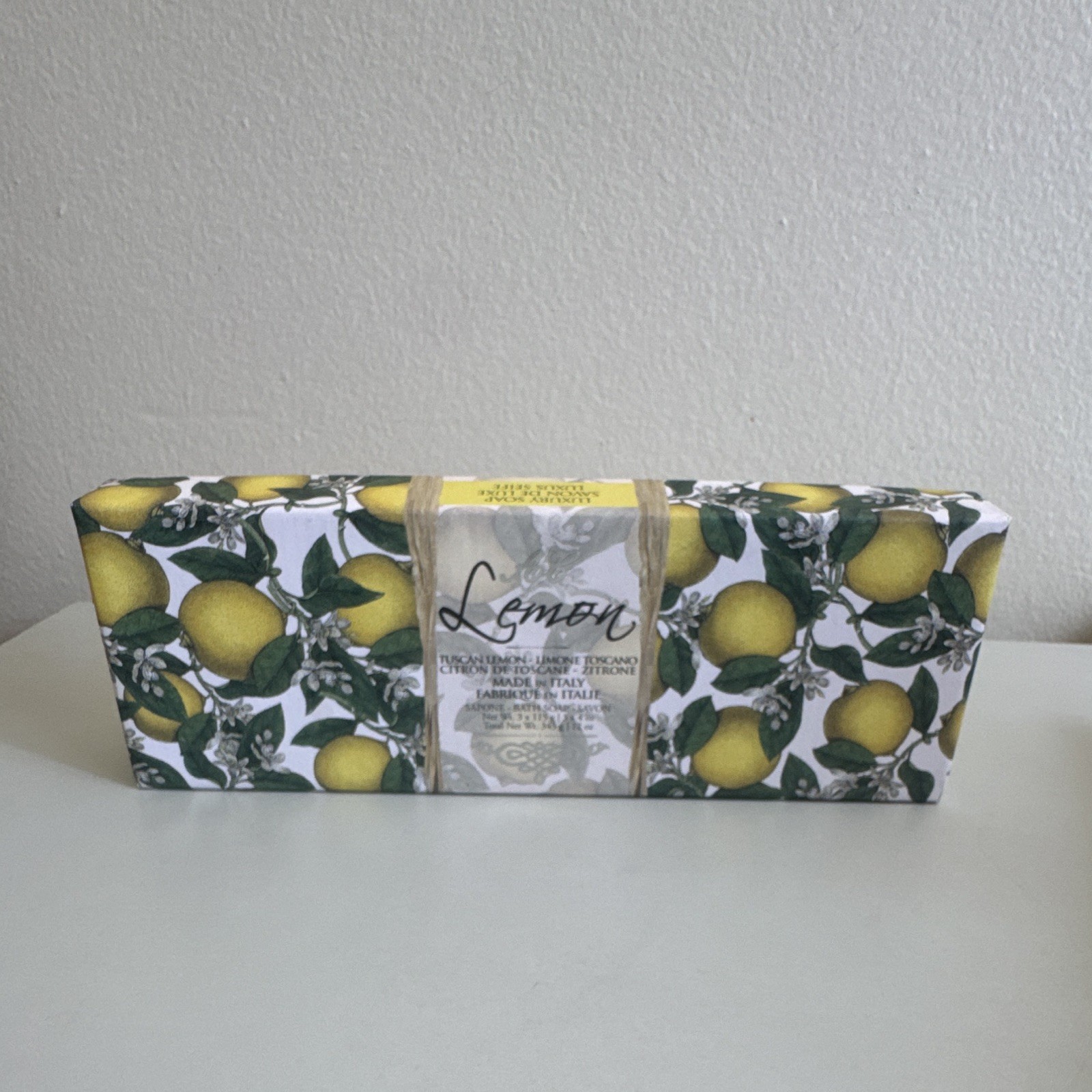 Saponerie Mario Fissi Tuscan Lemon Bath Soap Bars 3 Pack 4 oz Each Italy