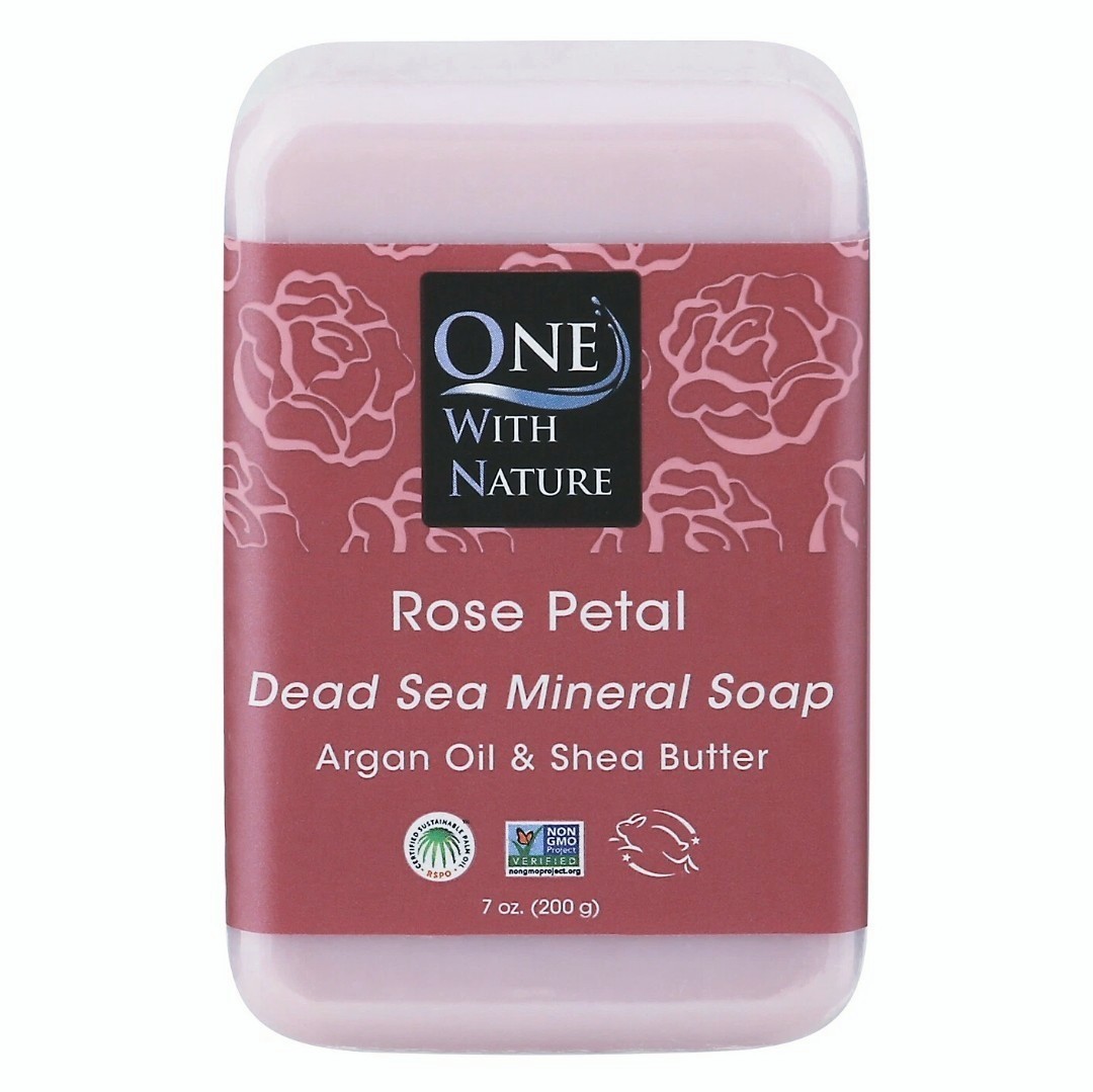 One with Nature – Rose Petal – Dead Sea Mineral Soap – 7 oz