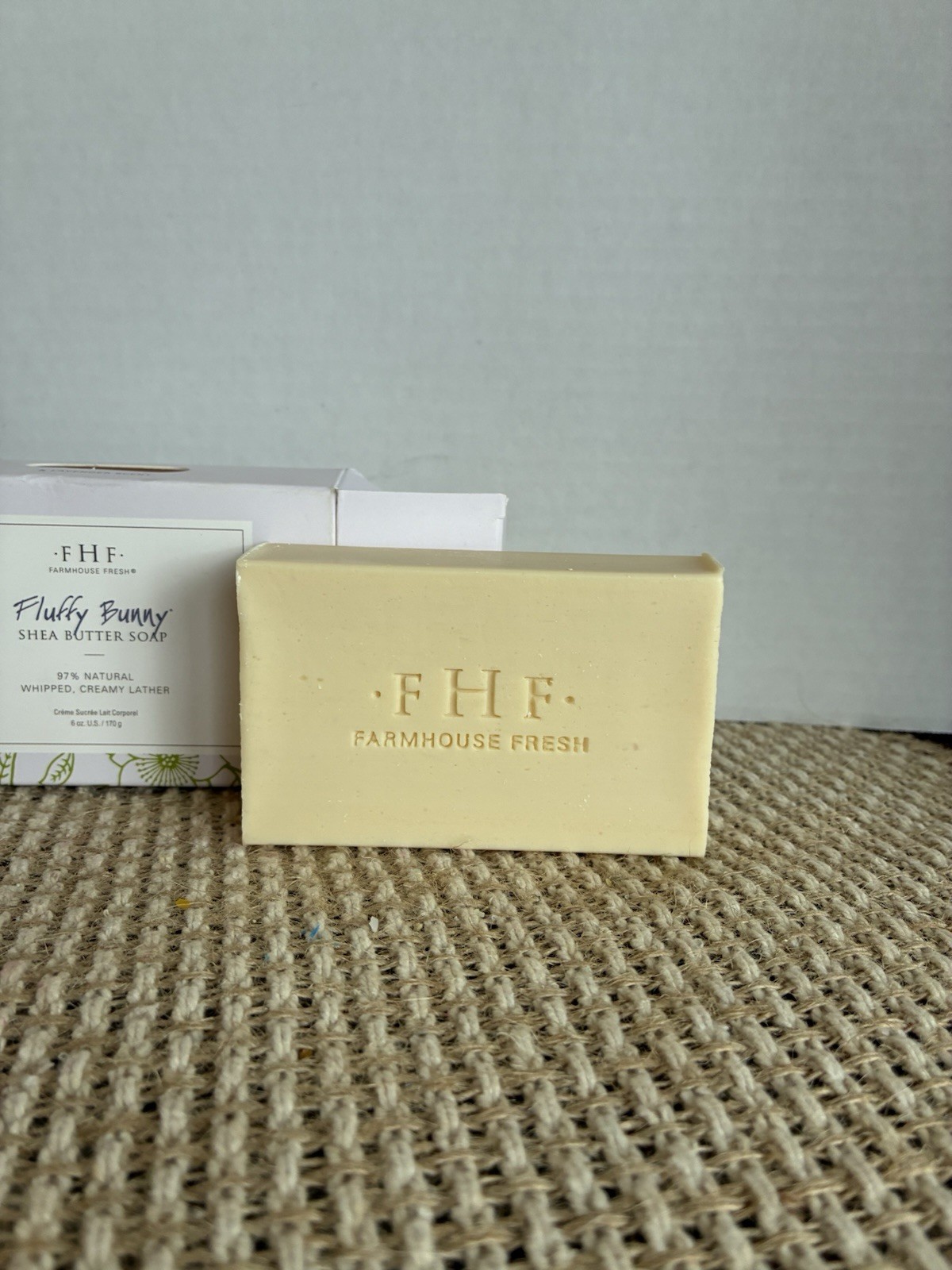 Fluffy Bunny Shea Butter Bar Soap Farmhouse Fresh 97% Natural Creamy Lather