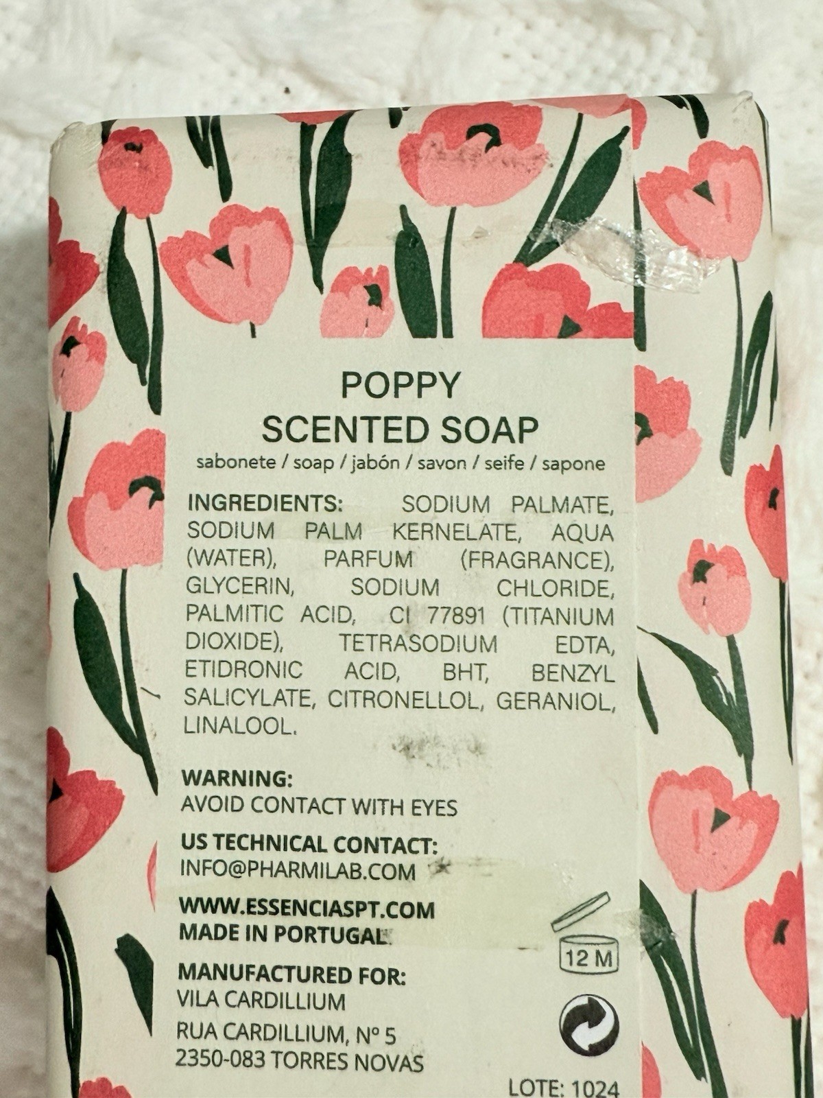 Vila Cardillium POPPY Scented Soap 300g/10.5oz LIMITED EDITION