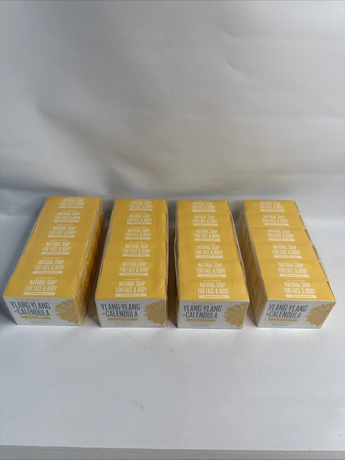 Box Of 24 Schmidt’s Ylang-Ylang + Calendula Natural Soap Apricot Seed