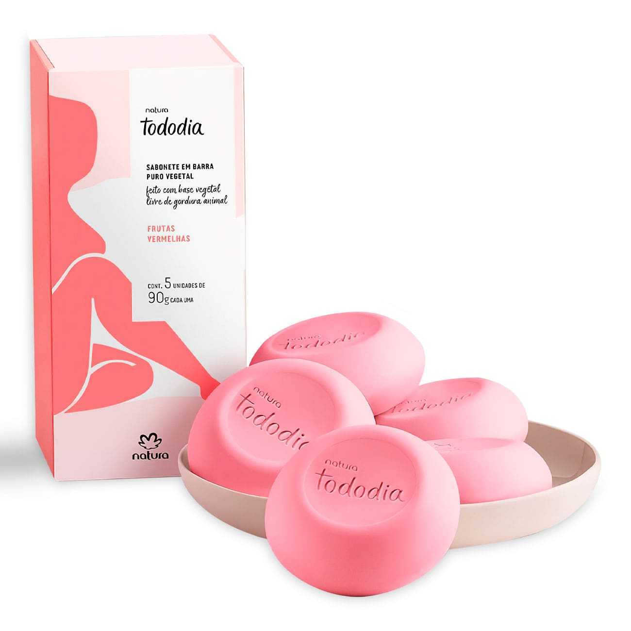 NATURA TODODIA SOAP X5 VARIOUS SCENTS COCOA, PECAN NUT, RED FRUITS, MANGO, LEMON